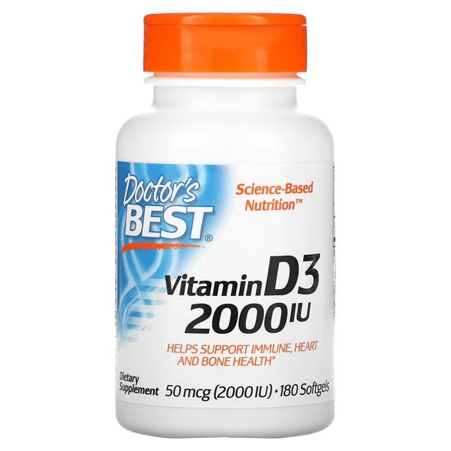 Vitamin D3, 2000 IU - 180 softgels - VitaeSupps