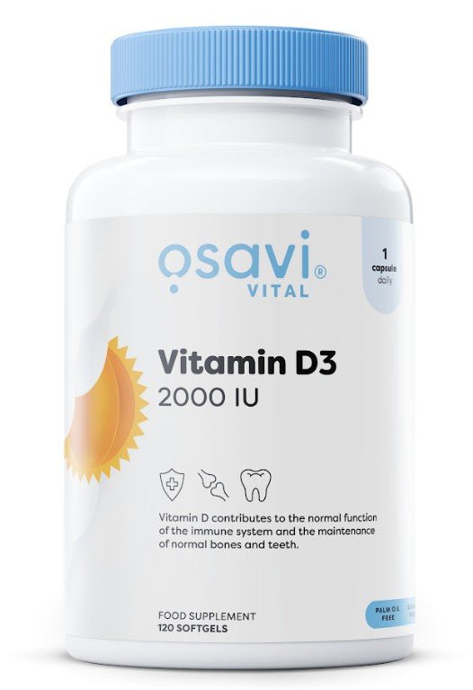 Vitamin D3, 2000IU - 120 softgels - VitaeSupps