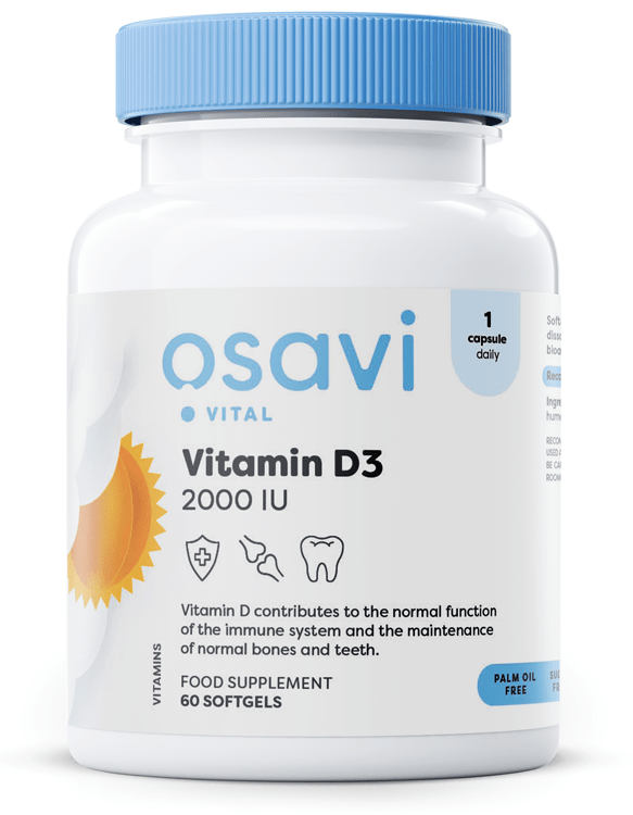 Vitamin D3, 2000IU - 60 softgels - VitaeSupps