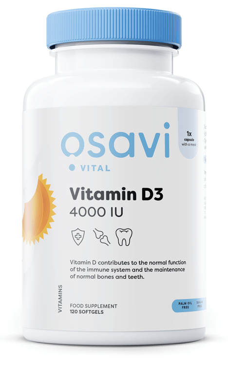 Vitamin D3, 4000IU - 120 softgels - VitaeSupps