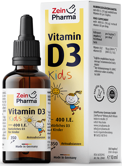 Vitamin D3 Drops For Kids, 400IU - 10 ml. - VitaeSupps