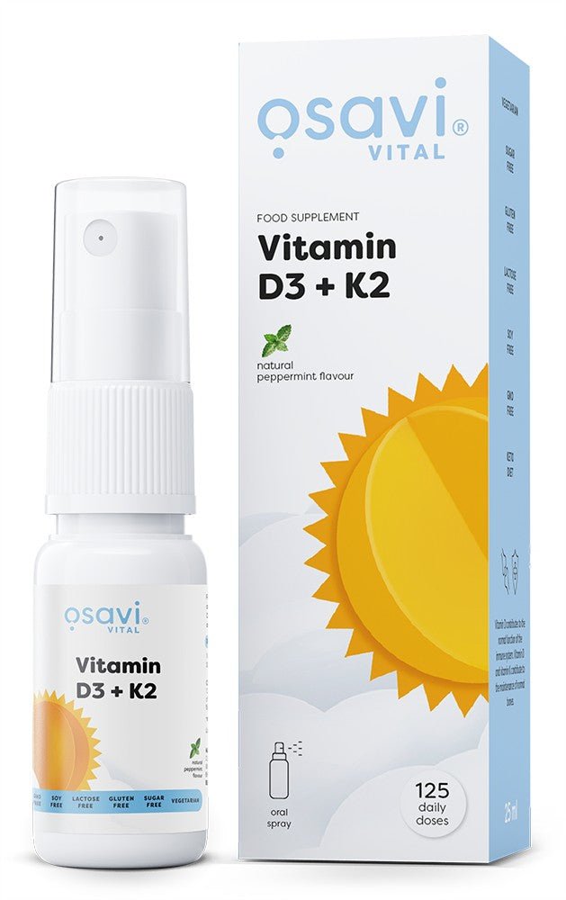 Vitamin D3 + K2 Oral Spray, Peppermint - 25 ml. - VitaeSupps
