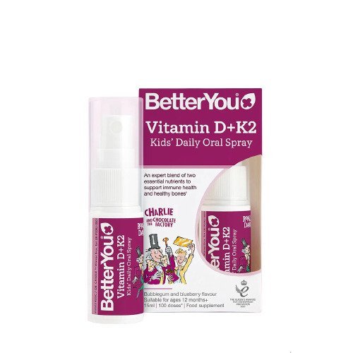 Vitamin D+K2 Kid's Daily Oral Spray, Bubblegum & Blueberry - 15 ml. - VitaeSupps