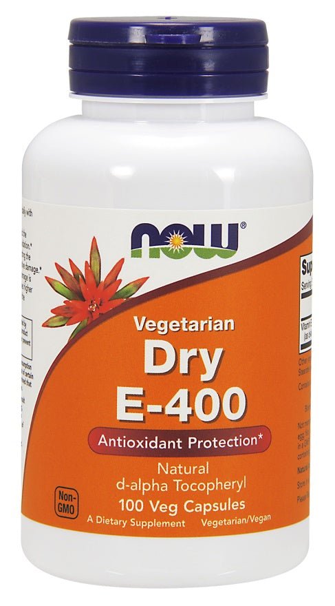 Vitamin E - 400 Dry, Vegetarian - 100 vcaps - VitaeSupps