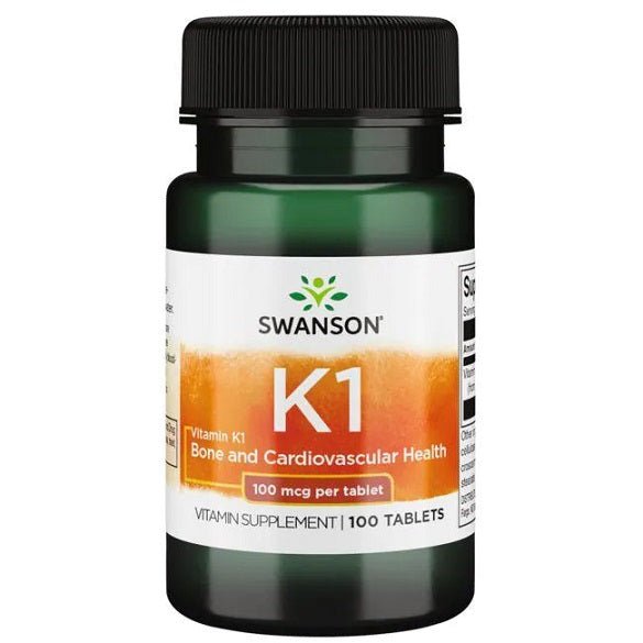 Vitamin K1, 100mcg - 100 tablets - VitaeSupps