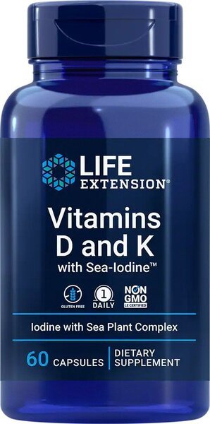 Vitamins D and K with Sea - Iodine - 60 caps - VitaeSupps
