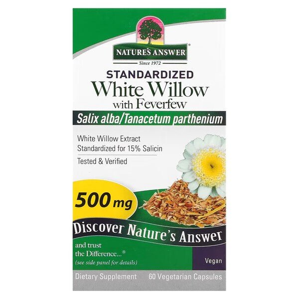 White Willow with Feverfew - 60 vcaps - VitaeSupps