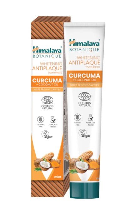 Whitening Antiplaque Toothpaste Curcuma + Coconut Oil, Mint - 75ml. - MioVita