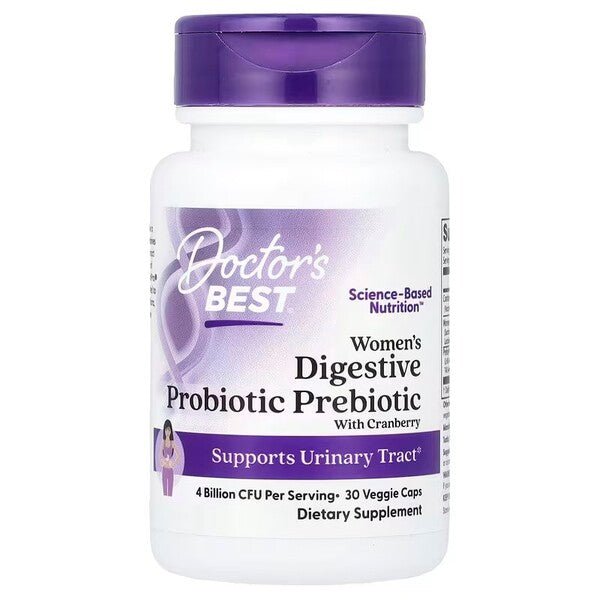Women's Digestive Probiotic Prebiotic With Cranberry - 30 vcaps - VitaeSupps