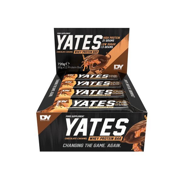 Yates Protein Bar, Chocolate Caramel - 12 x 60g - VitaeSupps