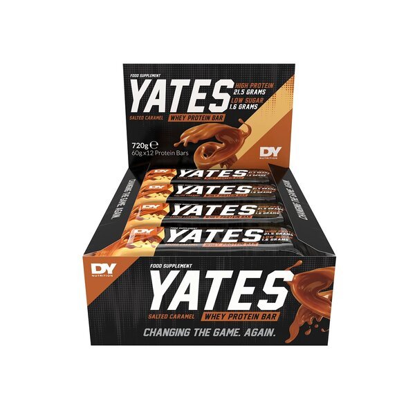 Yates Protein Bar, Salted Caramel - 12 x 60g - VitaeSupps