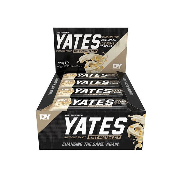 Yates Protein Bar, White Chocolate Peanut - 12 x 60g - VitaeSupps