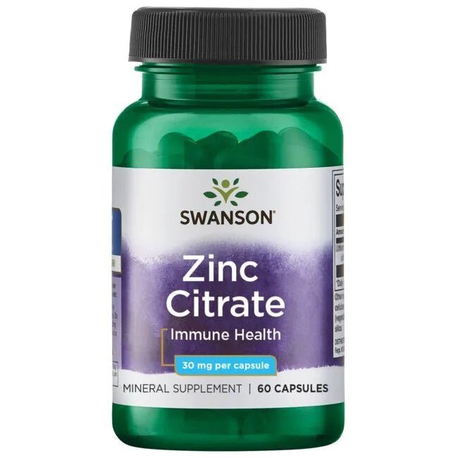 Zinc Citrate, 30mg - 60 caps - VitaeSupps