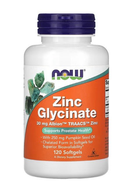 Zinc Glycinate - 120 softgels - VitaeSupps