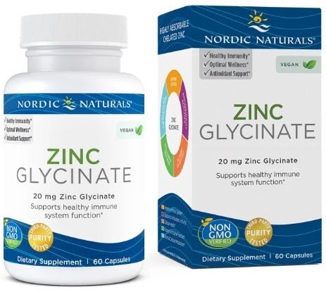Zinc Glycinate, 20mg - 60 caps - VitaeSupps