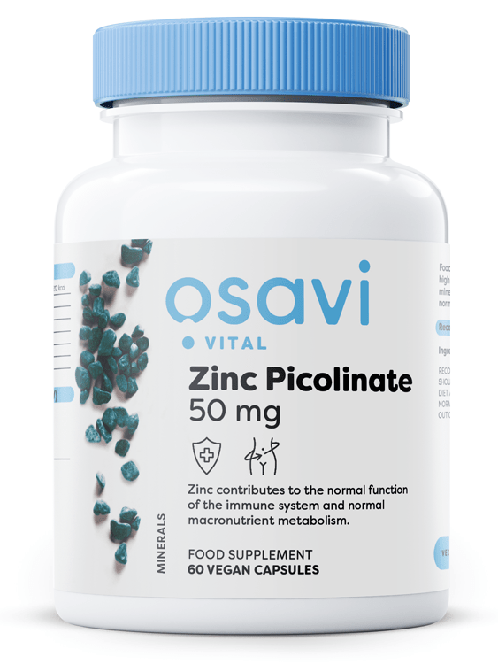 Zinc Picolinate, 50mg - 60 vegan caps - VitaeSupps