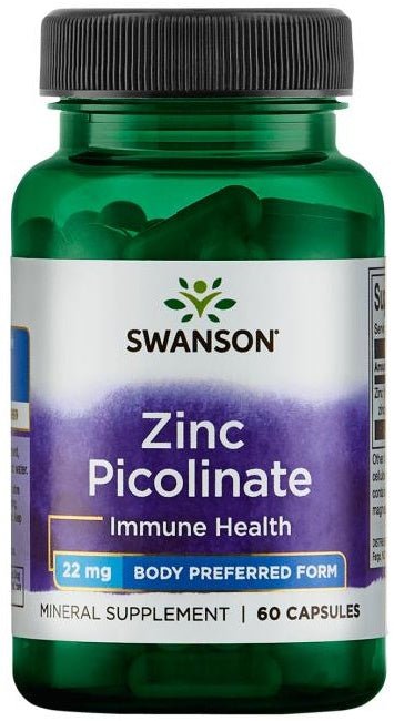 Zinc Picolinate Body Preferred Form, 22mg - 60 caps - VitaeSupps