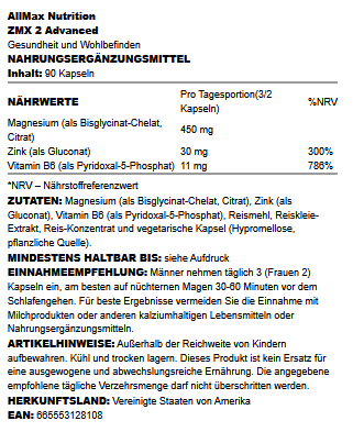 ZMX 2 Advanced - 90 caps - VitaeSupps